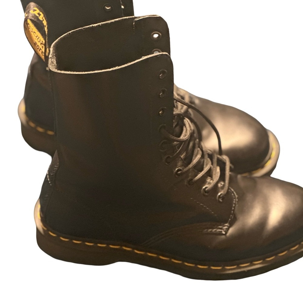 Dr. Martens Black Leather Lace-Up Boots